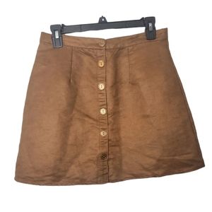 Rue 21 Brown Faux Suede Mini Skirt